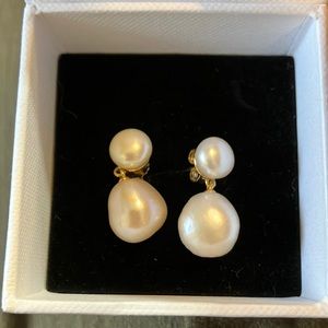 Mejuri bold pearl drop earrings